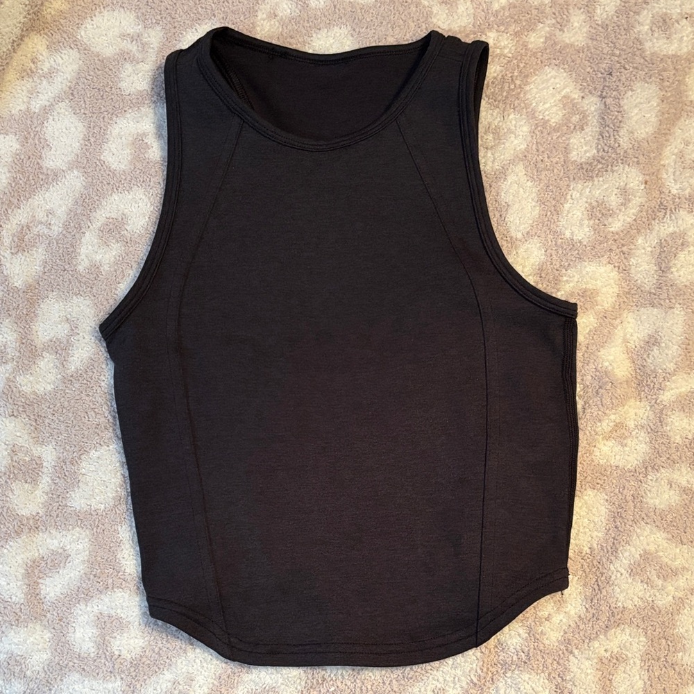Lululemon Soft Sueded Crew Neck Cropped Tank, Sz XS or XXS